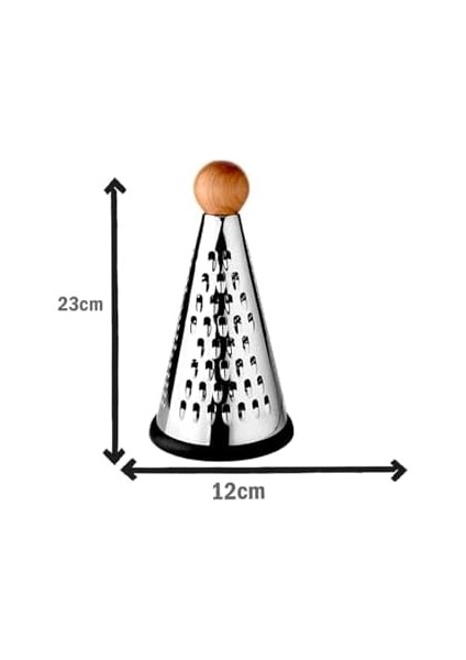 Ahşap Topuz Tutuculu 3 Taraflı Paslanmaz Çelik Lüks Şef Rendesi Orta Boy 26 * 13 Cm, Paslanmaz Çelik Rende modelleri
