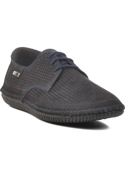 Lacivert Nubuk Deri Ortopedik Erkek Casual Ayakkabı modelleri