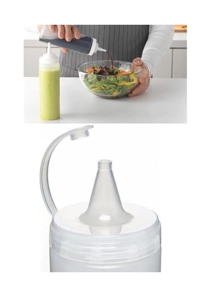Home 2 Adet Sos Şişesi 700 ml Plastik Yağlık Sirkelik Ketçap Mayonez Sızdırmaz Sosluk Yağdanlık,bpa Içermez (Şeffaf)