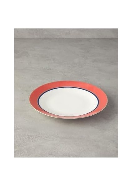 Home Carny Bone Porselen Servis Tabağı 25 cm Turuncu