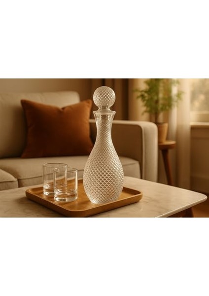 Deposu - Cam Kapaklı Cam Karaf - Sürahi - 900 ml