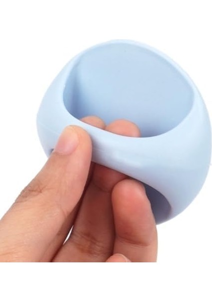 6 Adet Çok Amaçlı Kendinden Yapışkanlı Sürgülü Kapı Açma Kolları Dolap Çekmece Gardırop Kabin Plastik Kulp, Tuvalet Kapağı Açma Kolu, Mavi