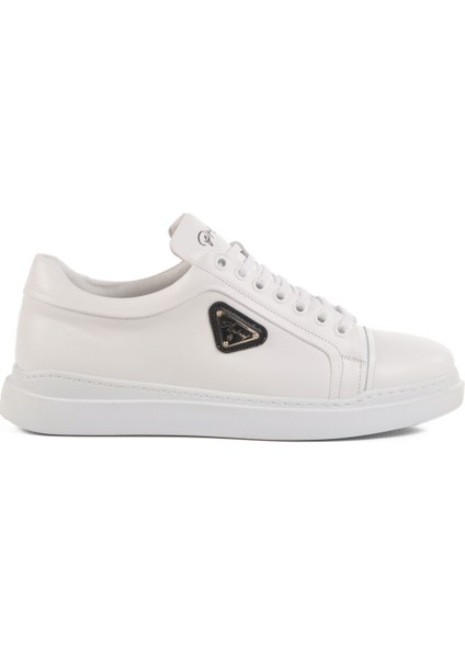Beyaz Deri Erkek Sneaker
