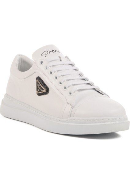 Beyaz Deri Erkek Sneaker