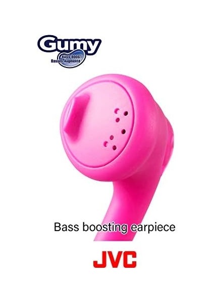 Gumy HA-F160-P-E Kulak Içi Stereo Kulaklık, Bas Güçlendirme ve 3,5 mm Jak Kablosu (1,2 M) - Pembe
