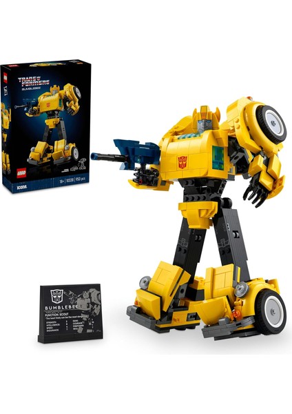 Icons Transformers Bumblebee 10338, Yetişkinler Için Koleksiyonluk Robot Aksiyon Figürü Yapım Seti (950 Parça)