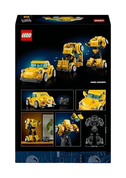 Icons Transformers Bumblebee 10338, Yetişkinler Için Koleksiyonluk Robot Aksiyon Figürü Yapım Seti (950 Parça)