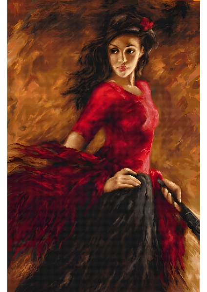 Kanaviçe Etamin Kiti (Iplik, Iğne, Kumaş) 31*46,5 cm B534