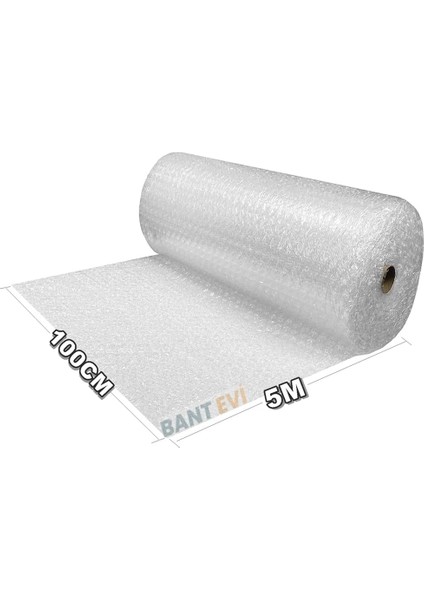 Evi Balonlu Naylon Patpat 100CM Genişlikte Rulo Havalı Eşya Koruma Ambalaj Pat Pat (100CM x 5m)