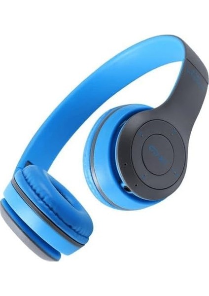 Kablosuz Katlanabilir Kulak Üstü Mavi Solo Kulaklık Wireless