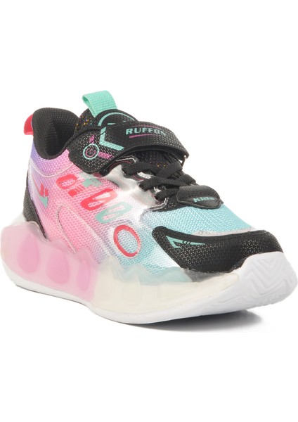 Siyah Fuşya Cırtlı Kız Çocuk Spor Ayakkabı modelleri