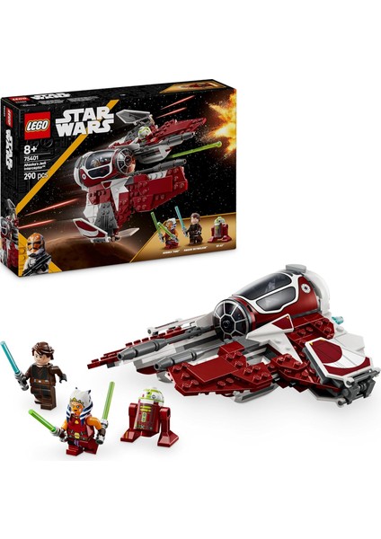 : Klon Savaşları Ahsoka Nın Jedi Interceptor I 75401-8 Yaş ve Üzeri Kız ve Erkek Çocuklar Için Yaratıcı Oyuncak Yapım Seti, Doğum Günü Hediyesi (290 Parça)