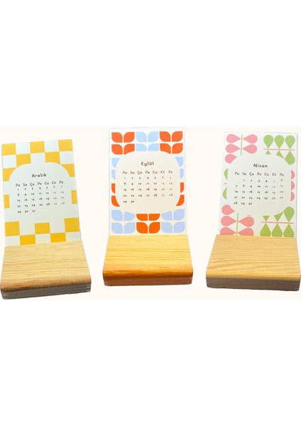 Patterns Takvim -Ahşap Stantlı