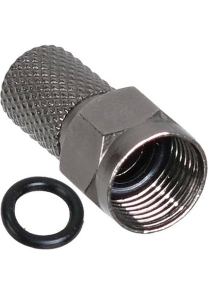 Rg6/u6 22 mm Siyah Contalı F Konnektör (100LÜ Poşet)