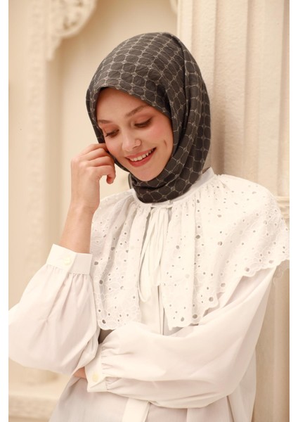 Olinda Eşarp - 48004 - Antrasit Ekru fırsatları