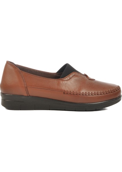 Taba Deri Kadın Casual Ayakkabı
