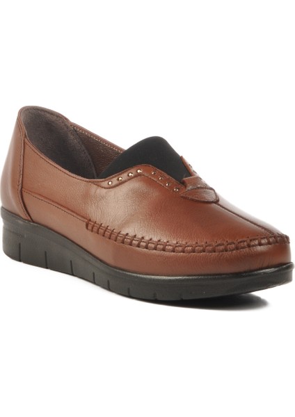 Taba Deri Kadın Casual Ayakkabı modelleri