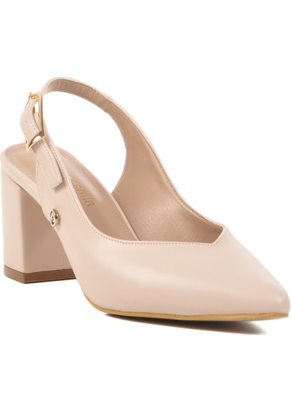 Krem Topuklu Kadın Abiye Ayakkabı modelleri