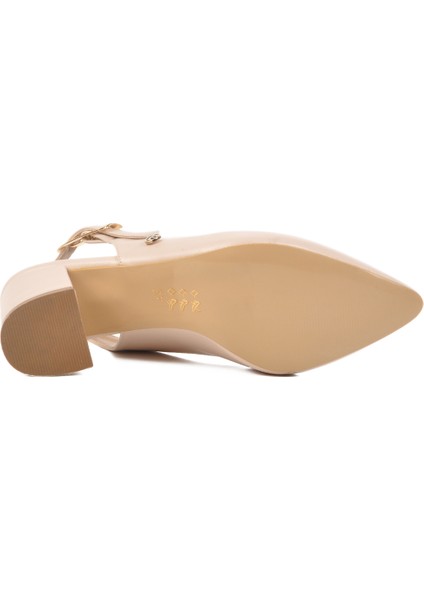 Krem Topuklu Kadın Abiye Ayakkabı indirimleri