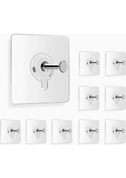 5 Adet Kendinden Yapışkanlı Güçlü Şeffaf 5li Askılık - Kapı Arkası Mutfak Duvar Banyo modelleri