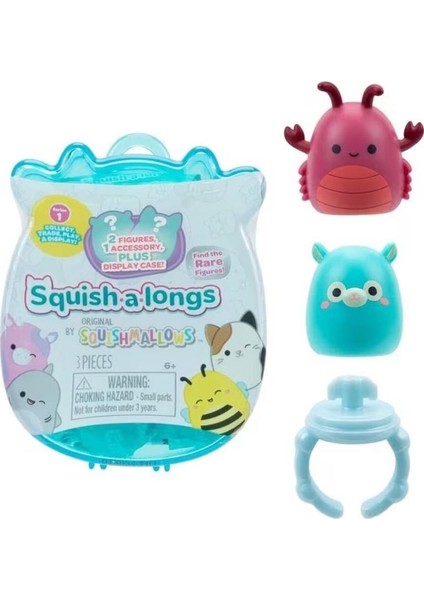 AL0001-1 Squish-A-Longs 2 Figür + Yüzük Sürpriz Paket 24LÜ Display seri 1