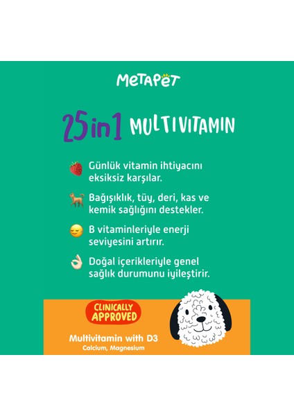 Köpekler için Premium Multi Vitamin Damla, Doğal ve Organik Içerikli Köpek vitamini, 50 ML