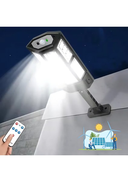 249 LED Şarjlı Kumandalı Güneş Enerjili Solar Aydınlatma Lamba