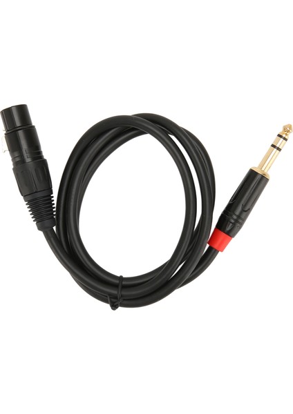 Xlr Dişi - Trs Kablo 3 Pin Xlr - 6.35MM Trs Ses Stereo Fiş Kablosu 1m Müzik Için (Yurt Dışından)
