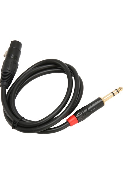 Xlr Dişi - Trs Kablo 3 Pin Xlr - 6.35MM Trs Ses Stereo Fiş Kablosu 1m Müzik Için (Yurt Dışından) fırsatları