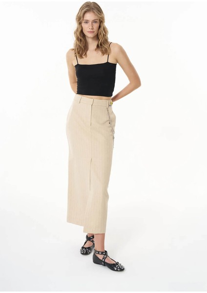 Crop Basic Siyah Kadın Kolsuz T-Shirt ATL00159