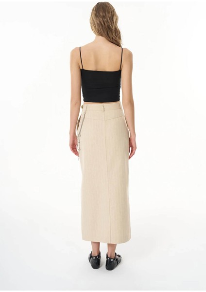 Crop Basic Siyah Kadın Kolsuz T-Shirt ATL00159