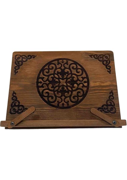Münzevi Masaüstü Ahşap 5 Kademeli Rahle/Tablet/Kitap Okuma Standı