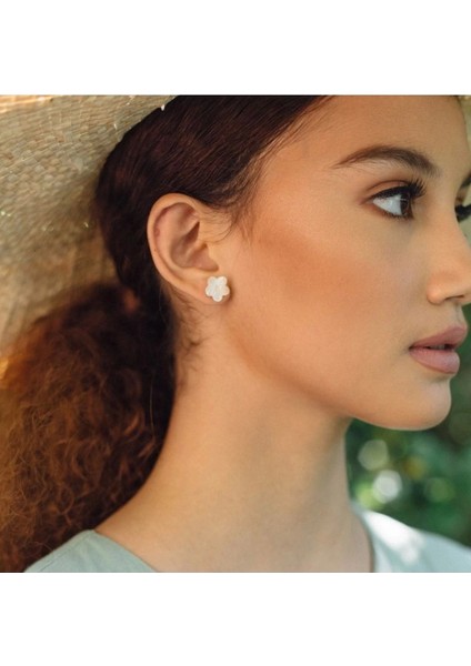 Gumamela Mother Of Pearl Earrings El Yapımı Küpe modelleri