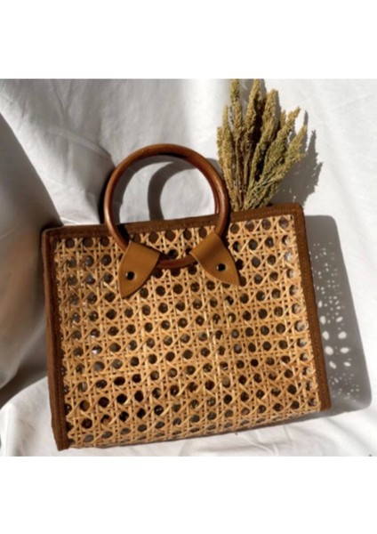Theo Solihiya Handbag El Yapımı Hasır El&omuz Çantası