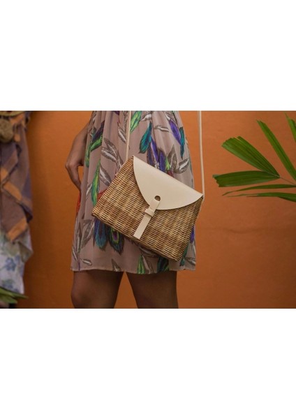 Estelle Wicker Bag El Yapımı Organik Hasır Kol Çantası