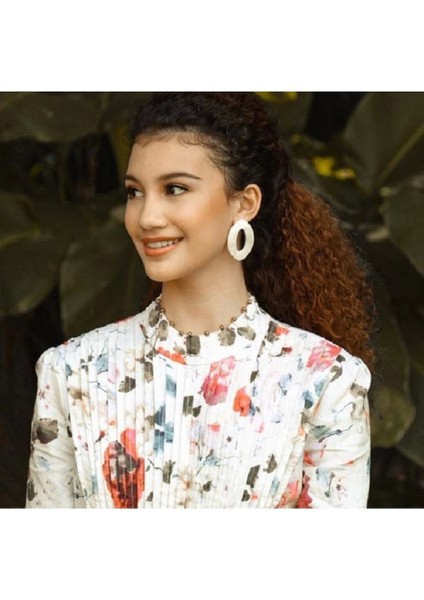 Chiara Earrings In White El Yapımı Küpe