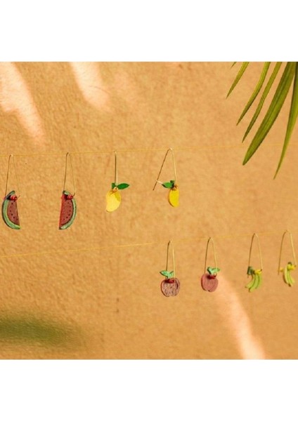 Dangling Banana Earrings El Yapımı Küpe