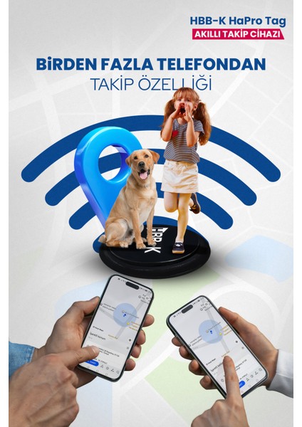 Hapro Tag Ios & Android Uyumlu Airtag Akıllı Gps Takip Cihazı(Siya modelleri