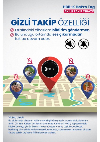 Hapro Tag Ios & Android Uyumlu Airtag Akıllı Gps Takip Cihazı(Siya indirimleri