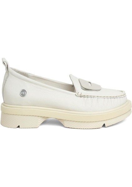 D24YA-850 Kalın Taban Loafer Deri Kadın Ayakkabı