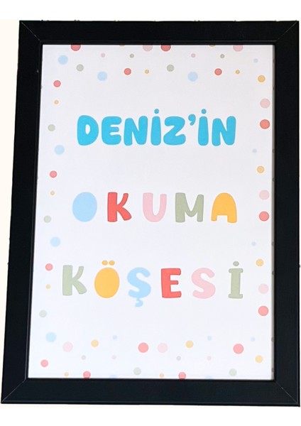 Çocuk Odası Okuma Köşesi Isme Özel Poster