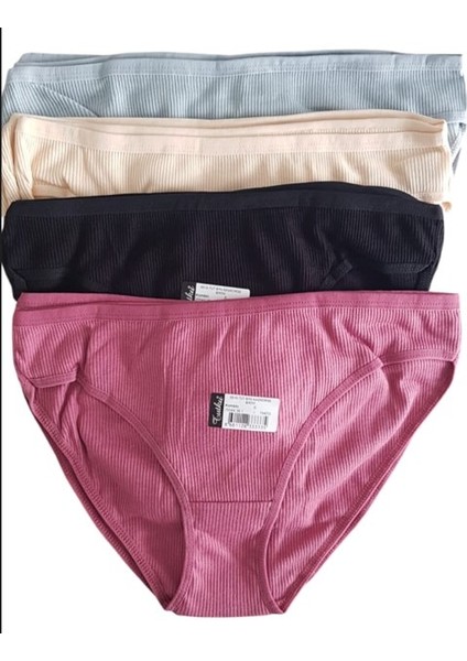 12 'li Kaşkorse Bayan Bikini Külot Kombin 0510 6 No