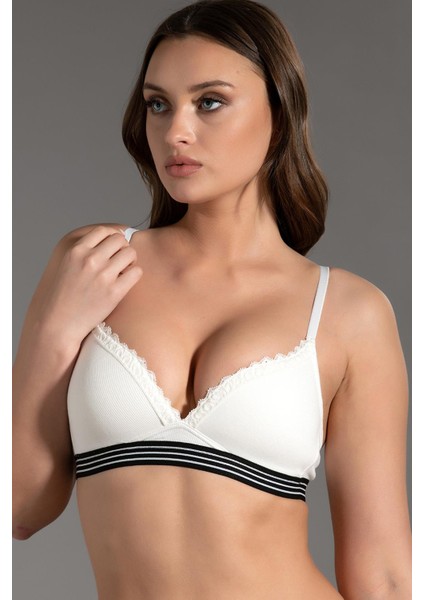 Dantel Detay Desteksiz Çocuk Sütyeni C18132 Ekru fiyatları