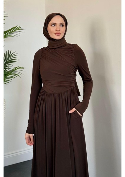 Wooden Buzzy Elbise Kahverengi fiyatları