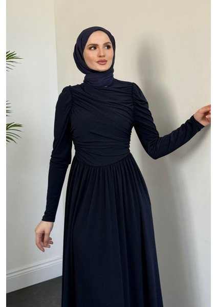 Wooden Buzzy Elbise Lacivert modelleri