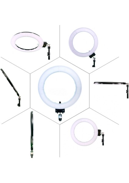 Ring Light LED Lamba Tripotlu 18 Inch 130 Watt 864 LED | LABORTECH-4353