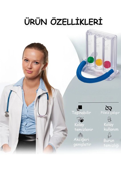 Solunum Egzersiz Cihazı Solunum Kas Güçlendirme Aleti Nefes Üfleme Topları Evde Spor Geliştirme indirimleri