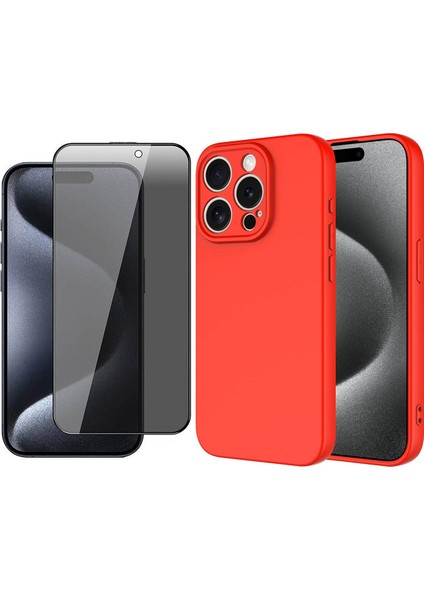 Apple iPhone 15 Pro Max Kılıf Zore Mara Lansman Kapak + Hayalet Ekran Koruyucu