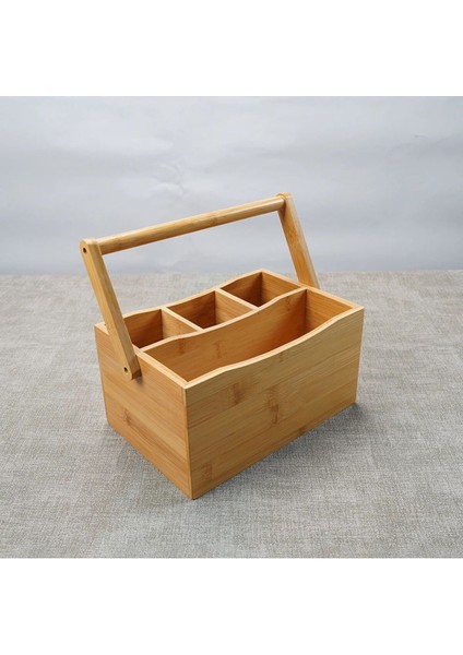 Bambu Bölmeli Kaşıklık Sepeti 23X15 cm *12