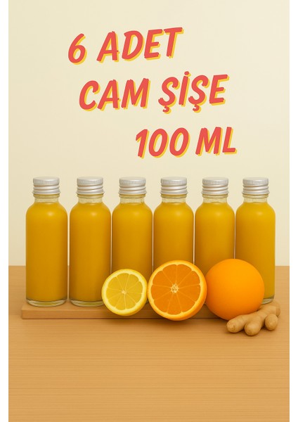 6 Adet Şeffaf Cam Shot Şişesi Sızdırmaz Gümüş Metal Kapaklı Kolonya Koku Süs Çok Amaçlı Şişe 100ML